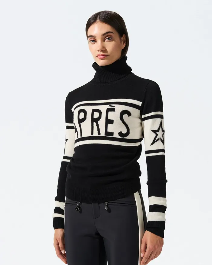 Perfect Moment Aprs Merino Wool Sweater Black Women Tops