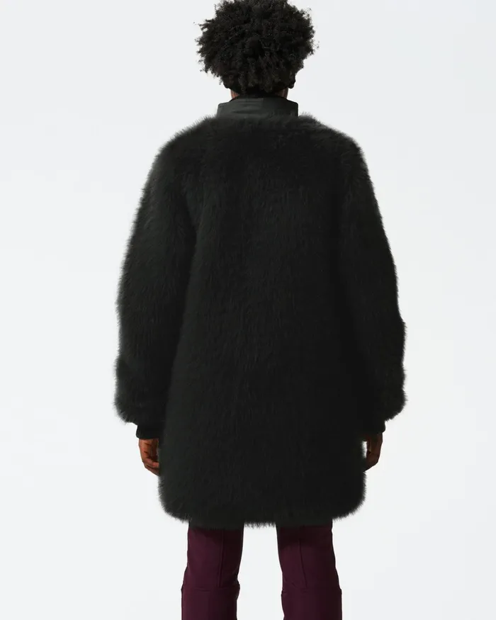 Perfect Moment Faux Fur Coat Black Women Jackets
