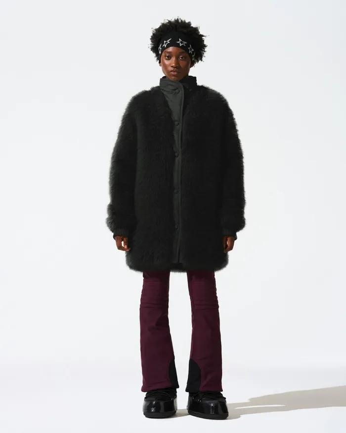 Perfect Moment Faux Fur Coat Black Women Jackets