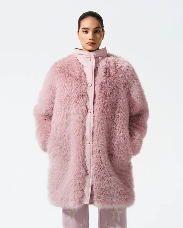 Perfect Moment Faux Fur Coat Pink Women Jackets