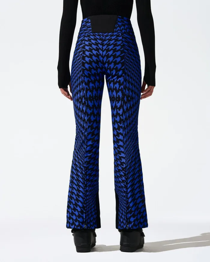 Perfect Moment HighWaist Aurora Flare Ski Pant Indigo Twisted Houndstooth Women Pants