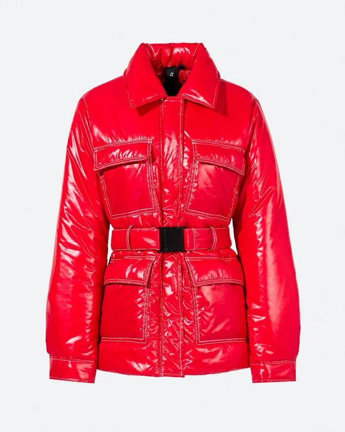 Perfect Moment Jade Shirt Jacket Red Women Jackets