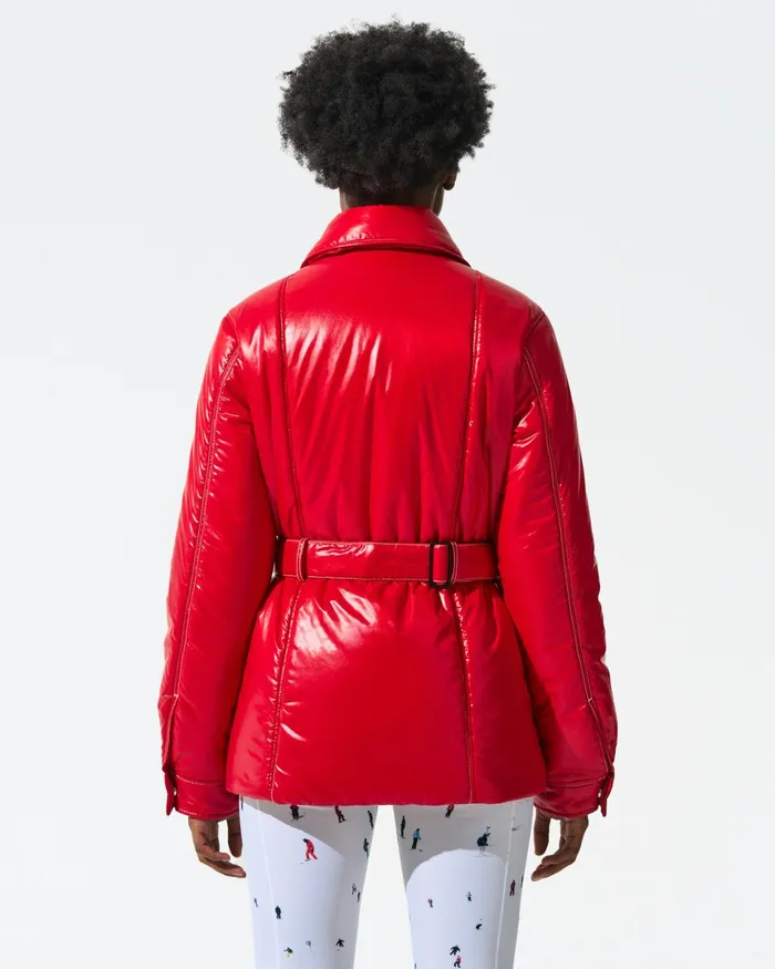 Perfect Moment Jade Shirt Jacket Red Women Jackets