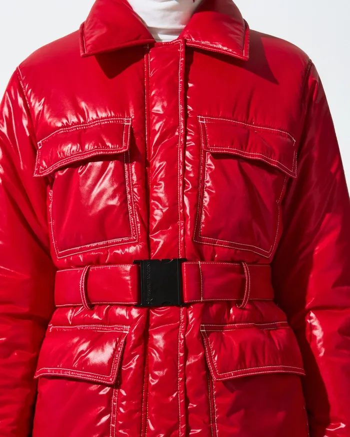 Perfect Moment Jade Shirt Jacket Red Women Jackets