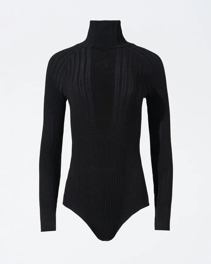 Perfect Moment Seamless Bodysuit Black Women Base Layers