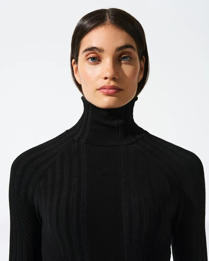 Perfect Moment Seamless Bodysuit Black Women Base Layers
