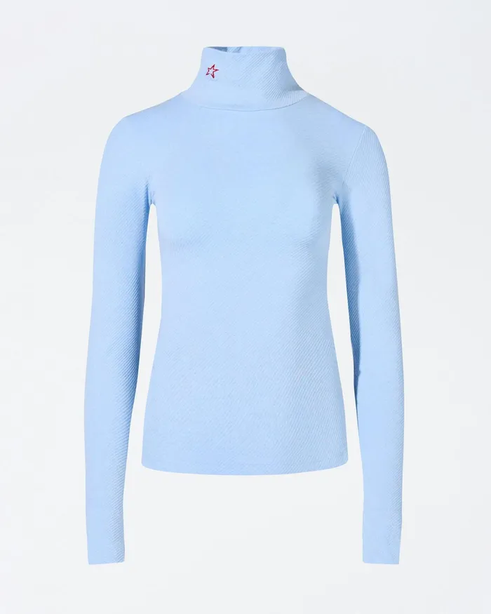 Perfect Moment Seamless Thermal Top Bluebird Blue Women Base Layers