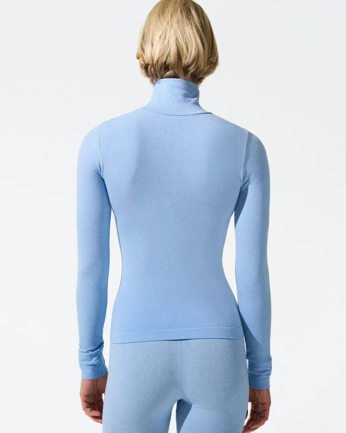Perfect Moment Seamless Thermal Top Bluebird Blue Women Base Layers