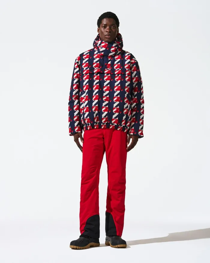 Perfect Moment Thom Pullover Ski Jacket Navy White and Red Men Jackets