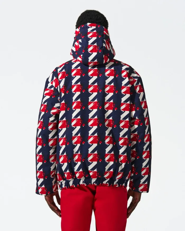 Perfect Moment Thom Pullover Ski Jacket Navy White and Red Men Jackets