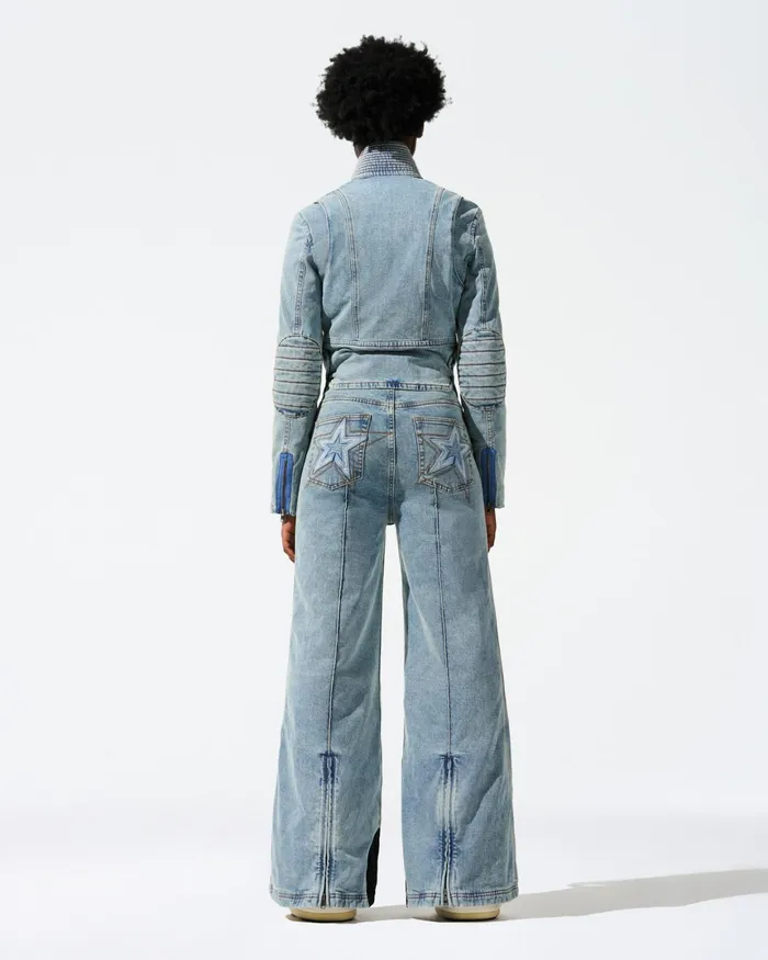 Perfect Moment Zaza Denim Jumpsuit Light Denim Women Jumpsuits