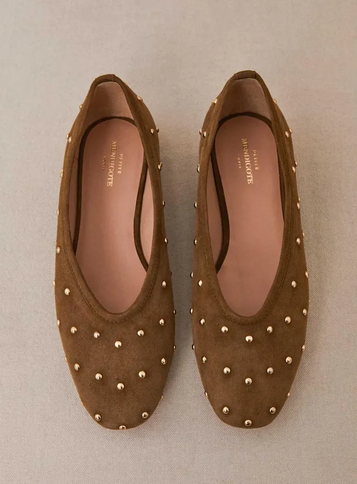 Petite Mendigote Ballerinas Fw24 Ballerines Coralie Suede Khaki 8211 Women