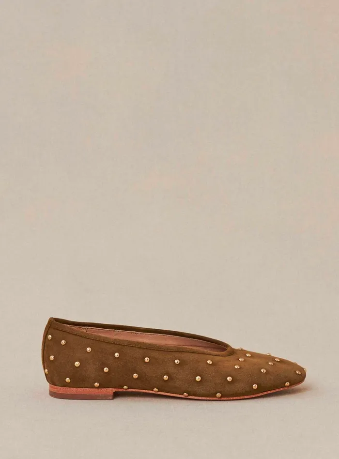 Petite Mendigote Ballerinas Fw24 Ballerines Coralie Suede Khaki 8211 Women