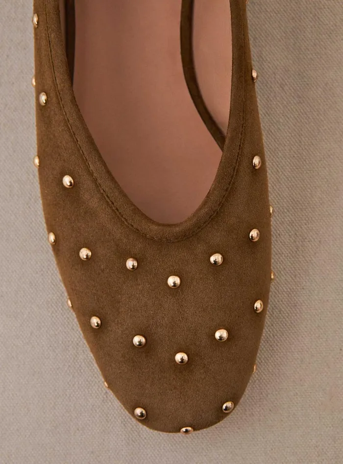 Petite Mendigote Ballerinas Fw24 Ballerines Coralie Suede Khaki 8211 Women