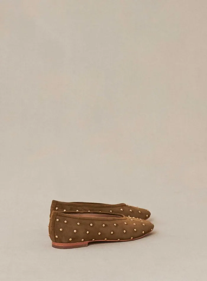 Petite Mendigote Ballerinas Fw24 Ballerines Coralie Suede Khaki 8211 Women
