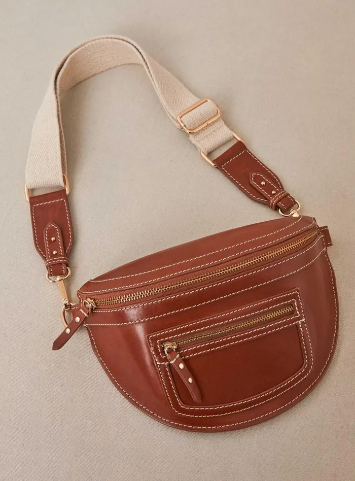 Petite Mendigote Bananas Fw24 Sac Banane Sana Cuir Camel 8211 Women