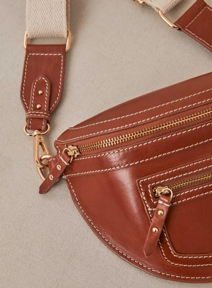 Petite Mendigote Bananas Fw24 Sac Banane Sana Cuir Camel 8211 Women
