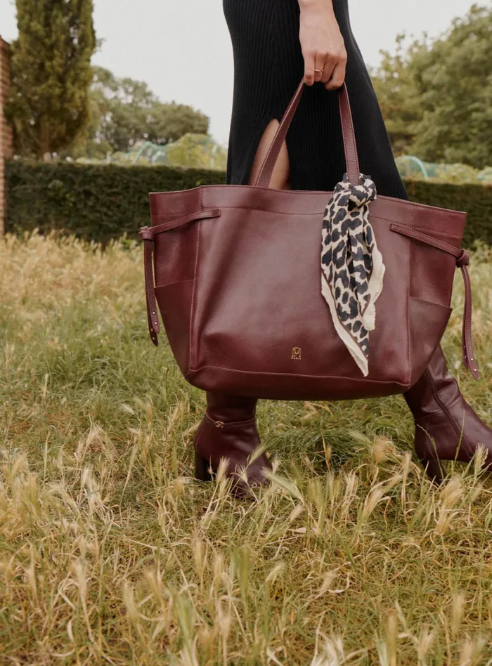 Petite Mendigote Baskets Fw24 Cabas Susanne Cuir Bordeaux 8211 Women