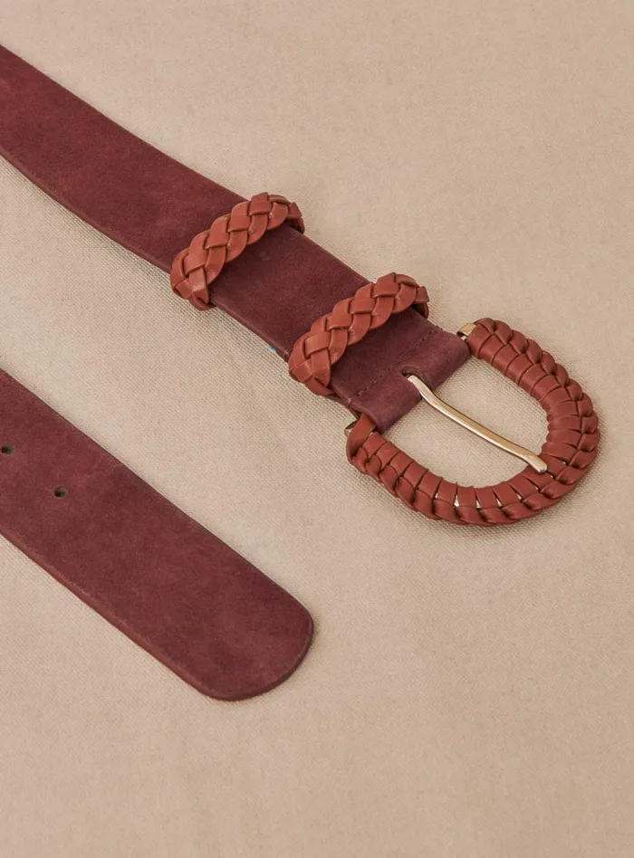 Petite Mendigote Belts Fw24 Ceinture Adele Suede Bordeaux 8211 Women