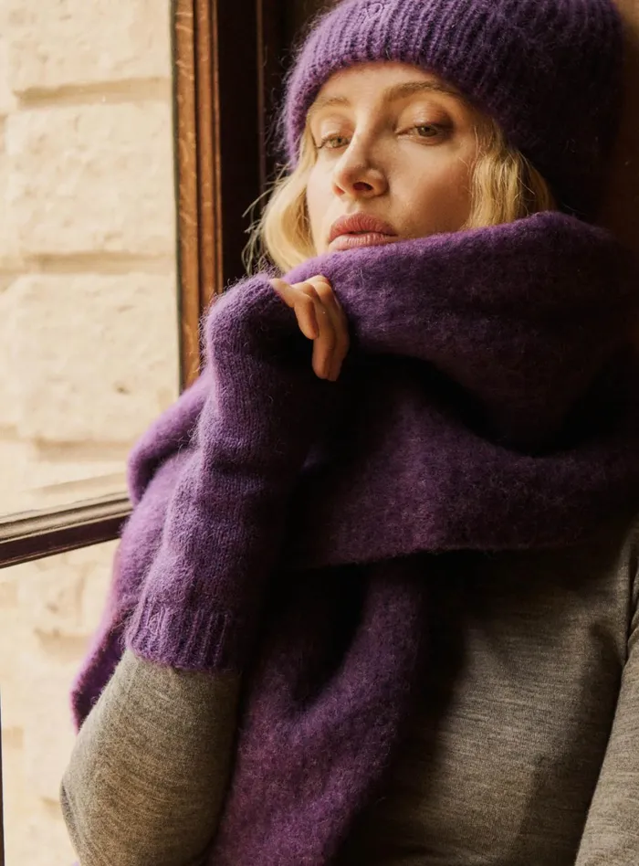 Petite Mendigote Jackets and Coats Aimy Mittens Purple 8211 Women