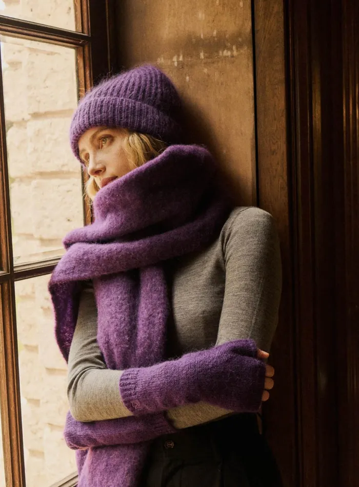 Petite Mendigote Jackets and Coats Aimy Mittens Purple 8211 Women