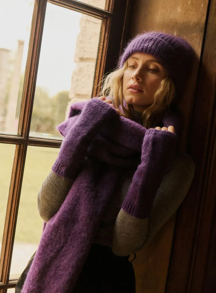 Petite Mendigote Jackets and Coats Aimy Mittens Purple 8211 Women
