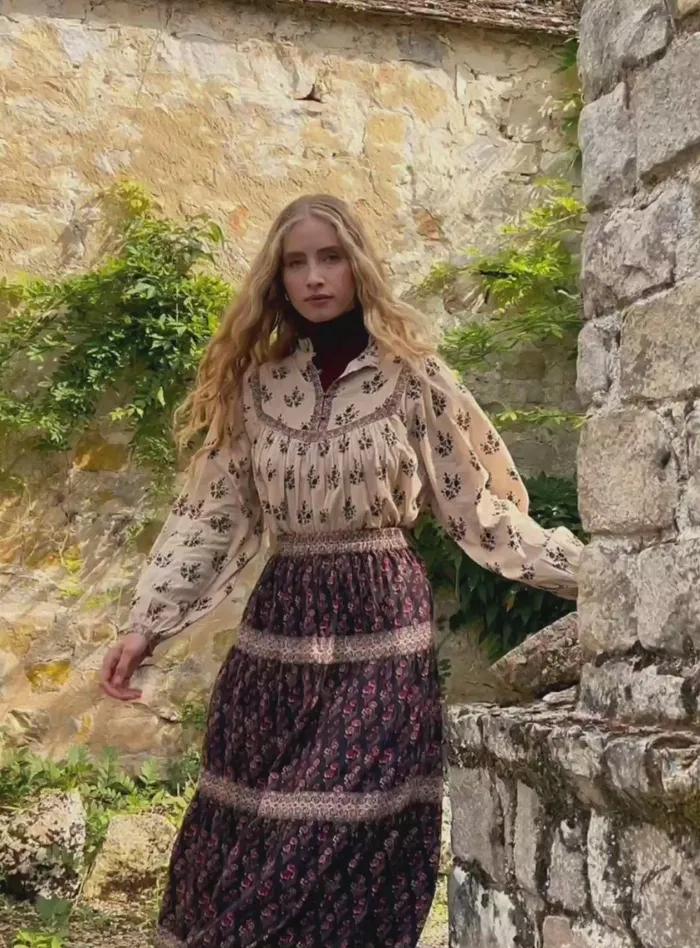 Petite Mendigote Skirts and Shorts Fw24 Jupe Midi Joseline Indian Asphalt 8211 Women