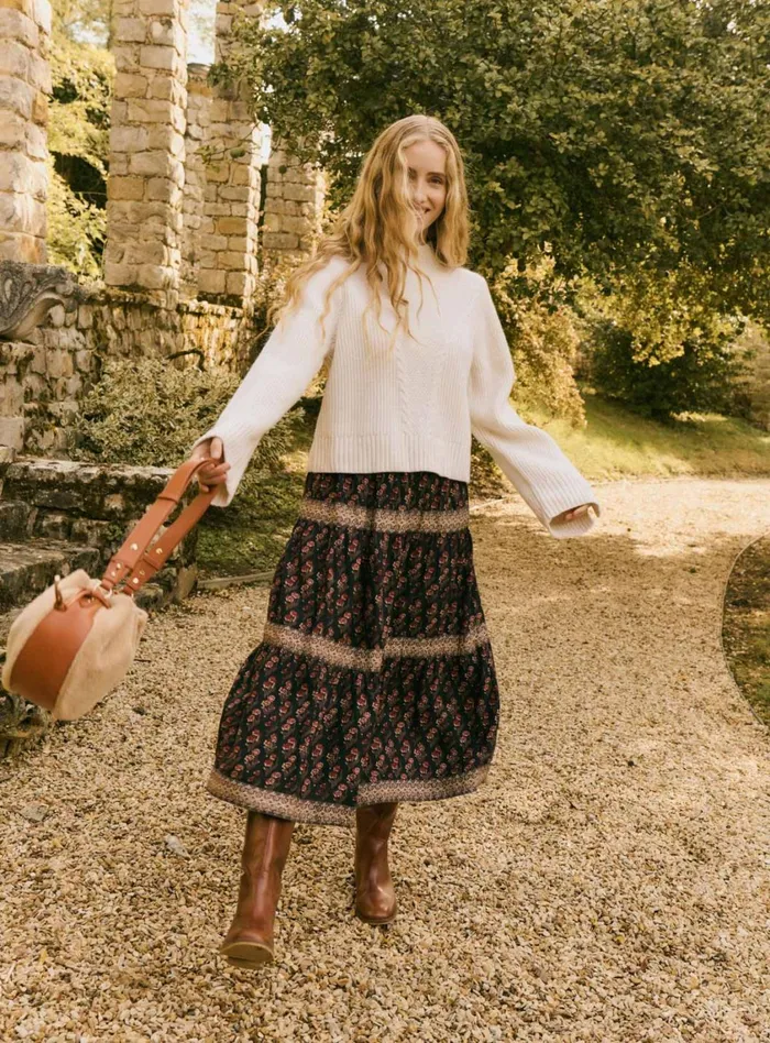 Petite Mendigote Skirts and Shorts Fw24 Jupe Midi Joseline Indian Asphalt 8211 Women