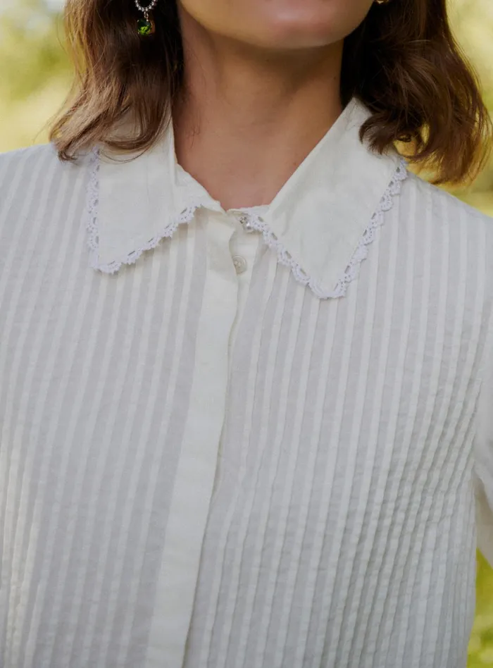 Petite Mendigote Tops Blouses Fw24 Chemise Tosca White 8211 Women
