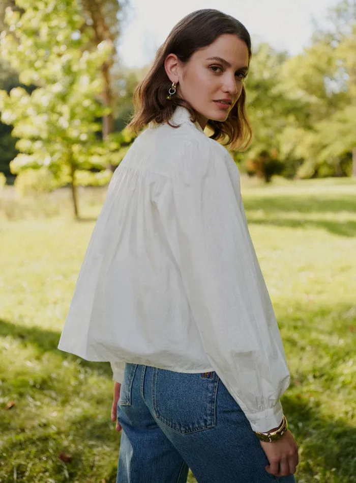 Petite Mendigote Tops Blouses Fw24 Chemise Tosca White 8211 Women