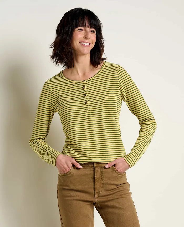 Piru Long Sleeve Henley Pike Trio Stripe Tops and TShirts ToadandCo Women8217s Piru Long Sleeve Henley Pike Trio Stripe Tops and TShirts ToadandCo Women8217s