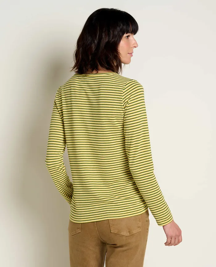 Piru Long Sleeve Henley Pike Trio Stripe Tops and TShirts ToadandCo Women8217s