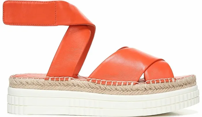 Platform Women Franco Sarto Franco Brock Platform Sandal Tangerine Leather