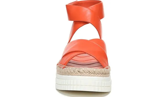 Platform Women Franco Sarto Franco Brock Platform Sandal Tangerine Leather