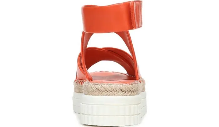 Platform Women Franco Sarto Franco Brock Platform Sandal Tangerine Leather