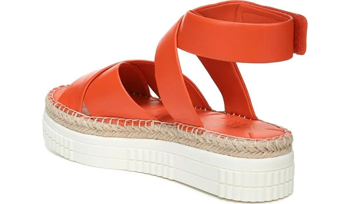 Platform Women Franco Sarto Franco Brock Platform Sandal Tangerine Leather