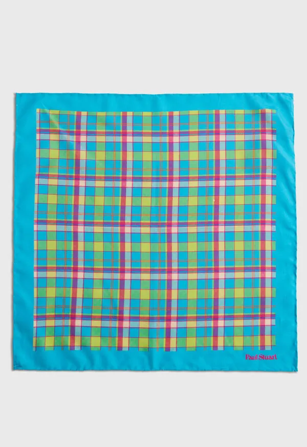 Pocket Squares Mens Paulstuart Habotai Silk Plaid Pocket Square Berry Pocket Squares Mens Paulstuart Habotai Silk Plaid Pocket Square Berry
