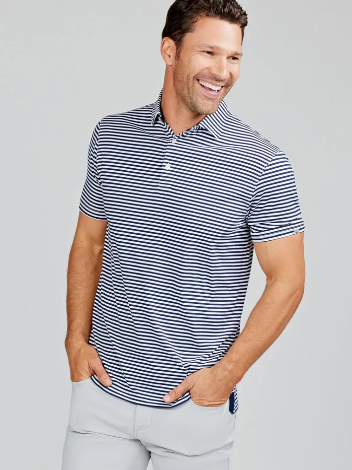 Polo Shirts Men Tasc Performance Cloud Lightweight Polo Air Stripe