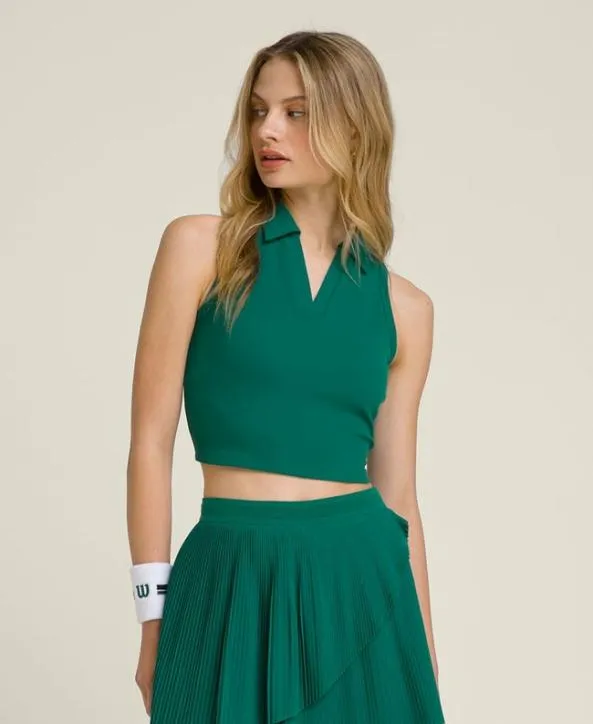 Polos Women Wilson Player039s Cropped Polo Club Green
