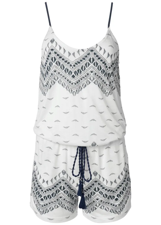 PRINT CASUAL ROMPER White Multi Women VENUS Casual Jumpsuits and Rompers
