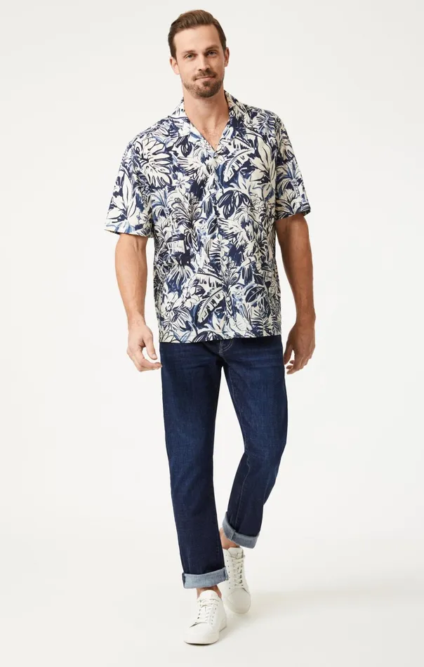 Printed Shirt In Dark Denim Men Mavi Jeans TShirts Printed Shirt In Dark Denim Men Mavi Jeans TShirts