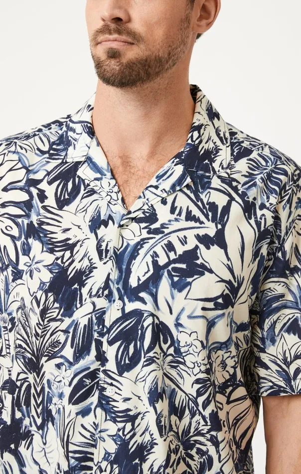 Printed Shirt In Dark Denim Men Mavi Jeans TShirts Printed Shirt In Dark Denim Men Mavi Jeans TShirts