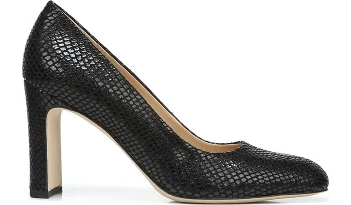 Pumps Women Franco Sarto Franco Gianna Pump Black Snake Print Fabric
