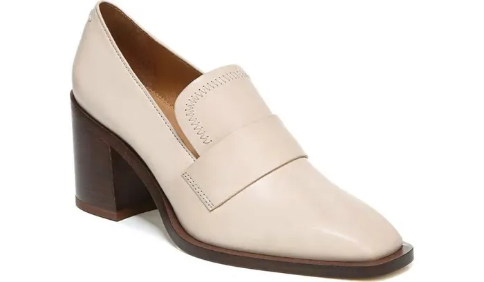 Pumps Women Franco Sarto Sarto Renato Block Heel Pump Bone Leather