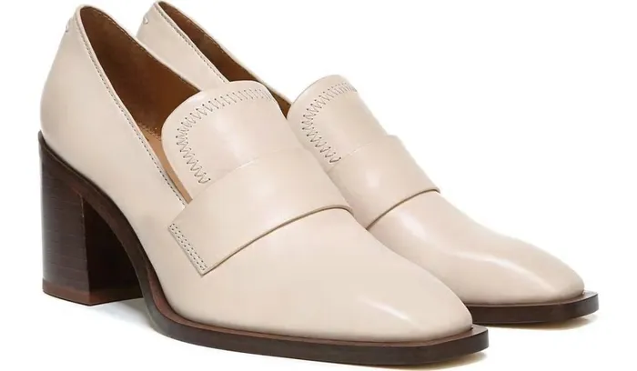 Pumps Women Franco Sarto Sarto Renato Block Heel Pump Bone Leather