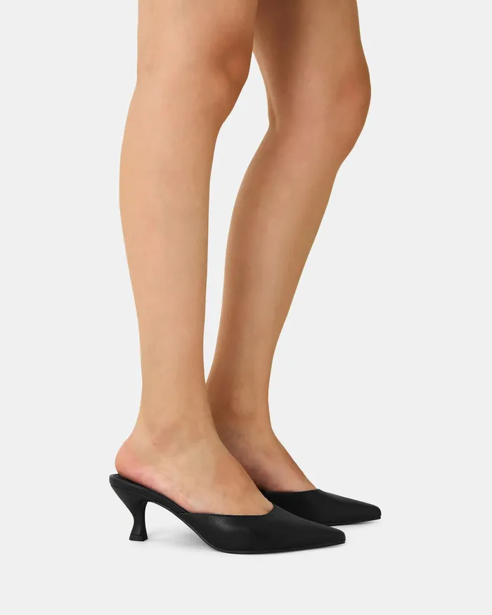 Pumps Women NOVO Shoes IMASHI BLACK Kitten Heels
