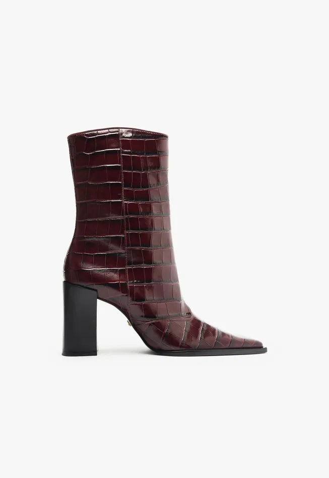 Raffaela Bootie Cherry Wine Women Schutz Shoes Booties