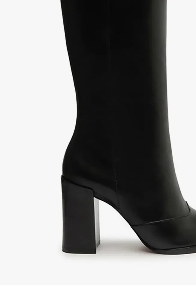 Raffaela Up Leather Boot Black Women Schutz Shoes Boots