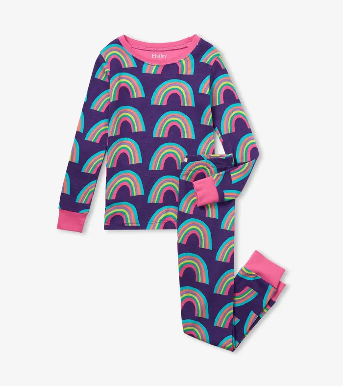 Rainbows Kids Organic Cotton Pajama Set Hatley