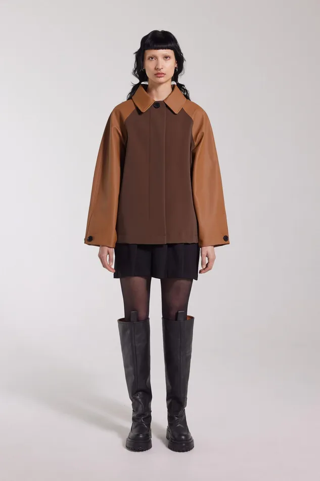 Raincoats Women Stutterheim Bandhagen Raincoat Cognac